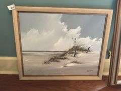Rex Duggar beach picture, 26"x22"tall, picture needs to be reset in frame, see additional photos (lo