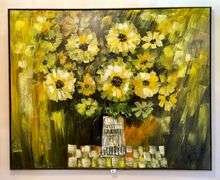 Large Signed Canvas 48 3/4”x60 7/8” (Located Near Front Door)