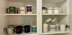 2 Shelf Lot of Cups (Located in Kitchen)