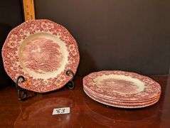5 pc. English Tableware by Unicorn, made in Staffordshire England(located in dining room)stand not i
