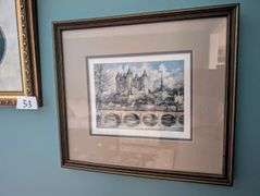 3 pc. Small framed art of various artists, top picture 12" x 10" tall(located in living room)