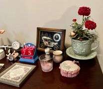Lot of Artificial Flowers, Clock and More (Located in Bedroom to the Right)