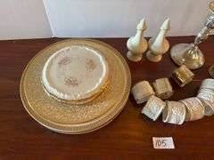 26 pc Misc Dishware and Napkin rings (Located in ds back room)