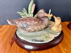 2pc Mallard Duck Andrea by Sadek & Giuseppe Armani "Ducks on a Pond" Porcelain Figurine (Located in 
