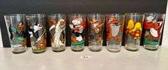 8pc Pepsi Collector Series Warner Bros 1973 Drinking Glasses (Located in Kitchen)