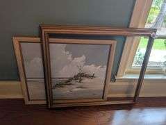 Rex Duggar beach picture, 26"x22"tall, picture needs to be reset in frame, see additional photos (lo