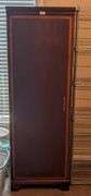 6 shelf wood cabinet, 24"x18"x70"(located downstairs back bedroom)
