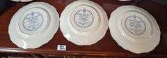 6 pc. The Spider Blueroom Collection decorative plates, stands not included(located in dining room)
