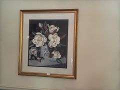 Magnolia Flowers. Barbara Shipman, 33"x37.5" tall (located in dining room)