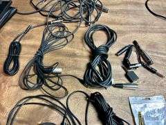 Lot of Audio Cords, Microphone Bags and More