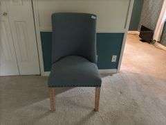 Upholstered chair, 38" tall (located in master bedroom)