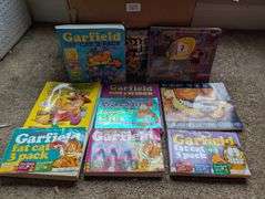 Box full of Garfield books and some Harry Potter(located in front bedroom)