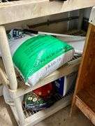 5 Shelf Lot of Gardening Items, Clay Pots, Water Pitchers and More (Shelving Unit Not Included) (Loc