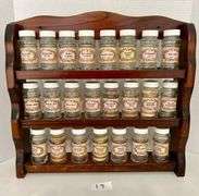 Spice Rack with Spice Jars 15.5”x17 1/4”(Located in Kitchen)