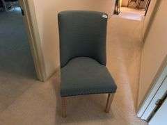 Upholstered chair, 38" tall (located in master bedroom)