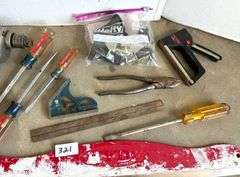 Electric Drill, Screw Drivers, Pocket Knife and More (Located Garage)