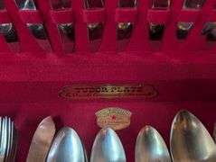 74 pc. Tutor Plate Oneida Community flatware with case(located in dining room)
