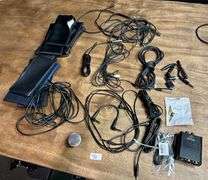 Lot of Audio Cords, Microphone Bags and More