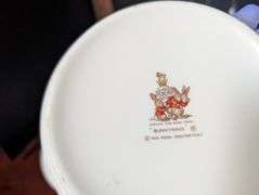 4 pc. collectible dishes, including Wedgewood Peter Rabbit bowl , made in England (Located in dining