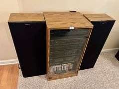 Sony Stereo System 34 1/4” Tall (Top Has Damage) (Located in Living Room)