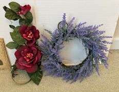 8 pc Artificial Flower Arrangements and Wall Decor (Located Left Bedroom)