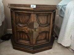 Octagon end table, 25"x25"21.5"(located upstairs)