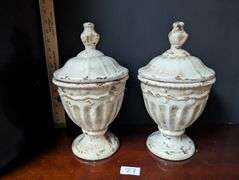 2 pc. Decorative urns(located in ds back bedroom)