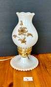 White Milk Glass Lamp (Located in Bedroom to the Left)