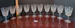 10 pc. Gorham wine glasses(located in dining room)