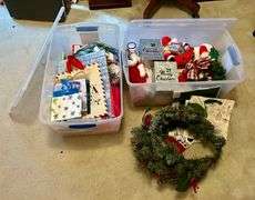 2pc Containers of Christmas Items (Located in Bedroom to the Right)