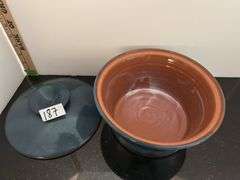 Pottery bowl and pottery covered casserole (located in kitchen)