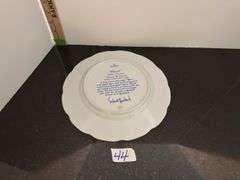 Set of 4 Haviland Limoges porcelain plates, Theater of Seasons (located in dining room) boxes & pape