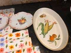 Floral and fruit dishes and placements (located in kitchen)
