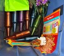 Bin with Lid of Party Decor and More (Located Garage)