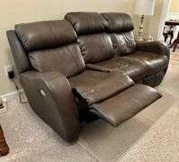 Leather Electric Couch 82” Length (Located in Living Room)