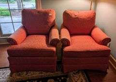 2 pc. Matching Arm chairs, 34"tall, 36" wide(located in living room)