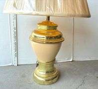 Cream and Gold Lamp (Located Garage)