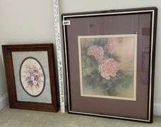 2 pc Framed and Signed Art (Located Left Bedroom)
