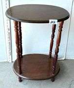 2 Tier Side Table (Has Scratches and Holes Drilled in Top) (Located Garage)