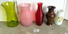 5 pc Vases (Located Garage)