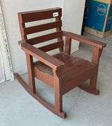Children’s Rocking Chair, 20 1/2” Tall (Some Damage) (Located Garage)