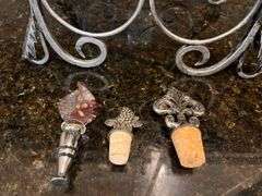 3 bottle wine rack and wine accessories (located in kitchen)