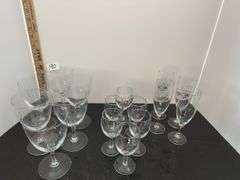 Wine, port and champagne glasses (located in kitchen)