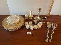 26 pc Misc Dishware and Napkin rings (Located in ds back room)