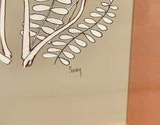2pc Mushroom Signed Wall Art 30 3/4”x21.5” (Located in Living Room)