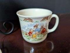 4 pc. collectible dishes, including Wedgewood Peter Rabbit bowl , made in England (Located in dining