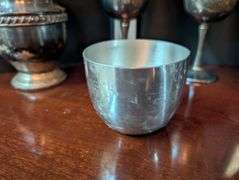 16 pc. Variety lot of silver plated goblets, 3 are De Uberti made in Italy, 1 Pewter Jefferson cup 2