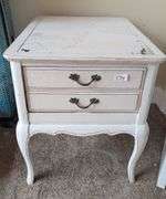 Vintage 1 drawer side table,20" x 28"x24"tall, some damage on top(located in DS front bedroom)