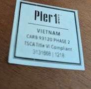 Pier 1 wood round top coffee table, made in Vietnam, 33" diameter 19" tall(located in DS front bedro