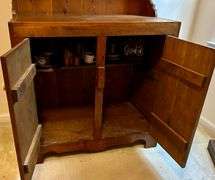 Cupboard Stepback Hutch 75”x37.5”x22 3/8” (Contents Not Included) (Located in Bedroom to the Left)